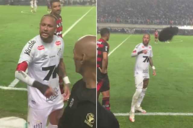 شاهد.. مشادة بين نيمار ومشجع بعد خسارة سانتوس في الدوري البرازيلي