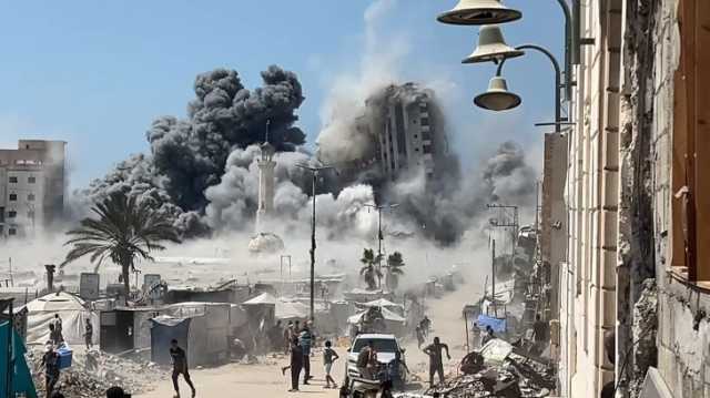 إدارة برج مشتهى بغزة: نؤوي نازحين ولا وجود لأنشطة عسكرية