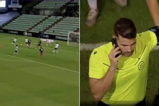 شاهد.. حكم يتواصل مع الفار بطريقة غير معتادة