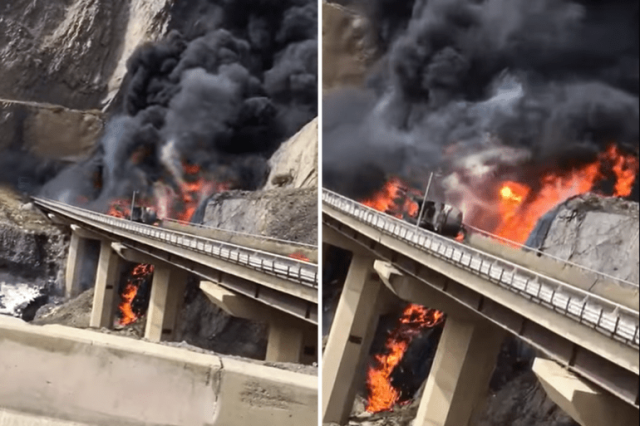 حقيقة فيديو لـحريق حافلة معتمرين هنود قرب المدينة المنورة