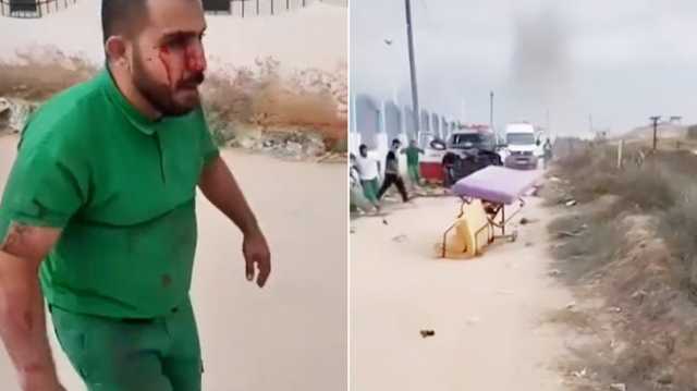تطبيقا لسياسة الأرض المحروقة.. شاهد- صاروخ إسرائيلي يستهدف سيارة إسعاف بغزة