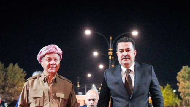 السوداني والبارزاني يبحثان ملفات البرنامج الحكومي