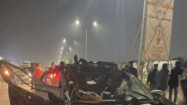 في كركوك.. مصرع وإصابة أربعة أشخاص بحادث سير