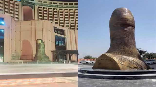 استغراب نيابي وشعبي من تمثال الإصبع في بغداد: يعطي ايحاءات وليس فيه ذوق