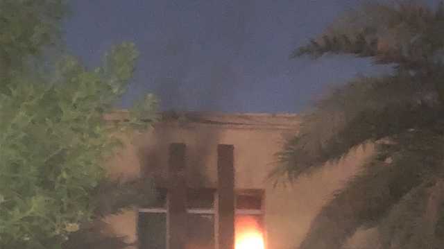 حريق يطال إعدادية شمالي بغداد