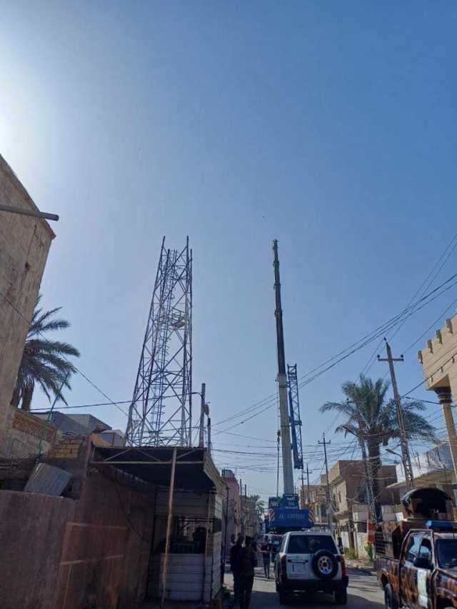 استجابة لما نشرته بغداد اليوم.. تفكيك برج السرطان في ديالى
