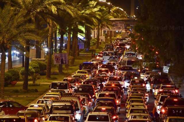الموقف المروري المسائي في العاصمة بغداد