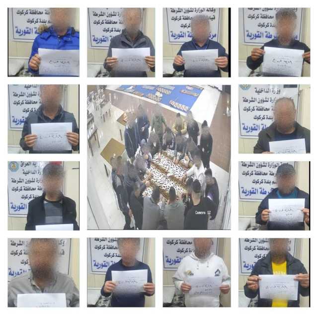 بينهم تجار و رجال اعمال.. القبض على 33 متهمًا داخل صالة قمار في كركوك