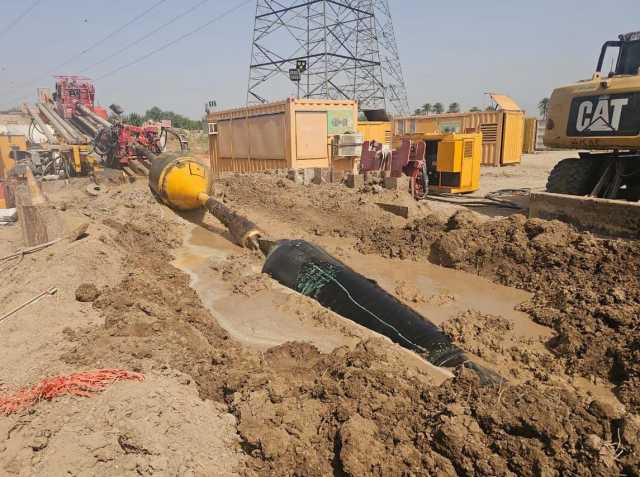 العراق.. إنجاز أعمال عبور أنبوب الغاز لنهر دجلة