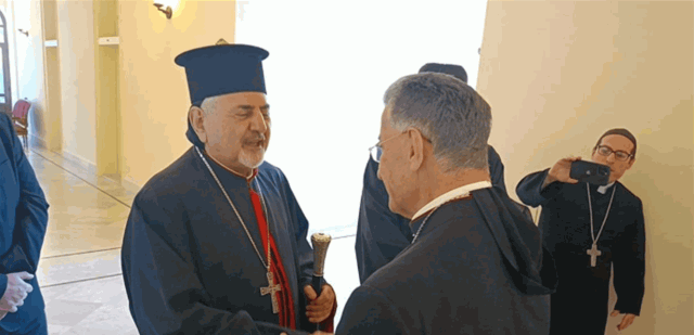 الراعي استقبل في الديمان بطريرك السريان الكاثوليك