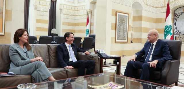ميقاتي يستقبل هوكشتاين في السرايا بحضور السفيرة الأميركية