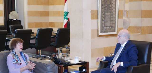 ميقاتي اجتمع بالمنسقة الخاصة للأمم المتحدة.. وهذا ما قالته بعد اللقاء