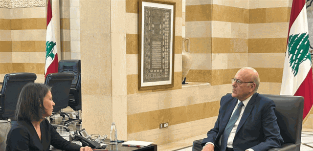 ميقاتي يستقبل وزيرة خارجية المانيا في السرايا