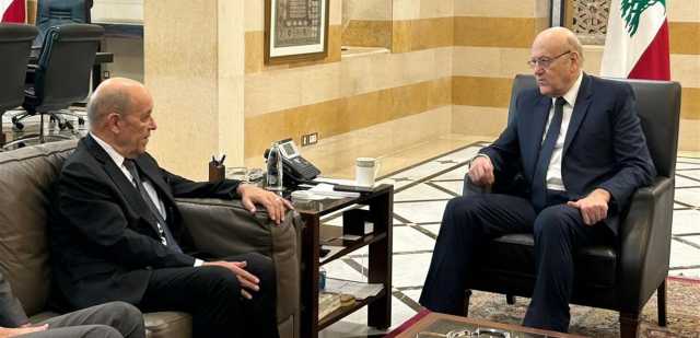 ميقاتي يستقبل لودريان في السراي