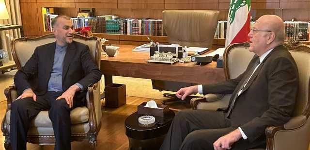 ميقاتي يستقبل عبداللهيان بدارته في بيروت