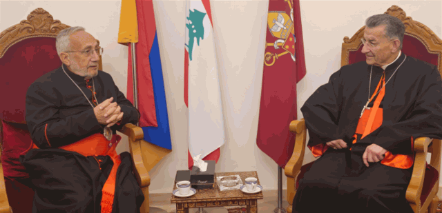 البطريرك ميناسيان يستقبل البطريرك الراعي