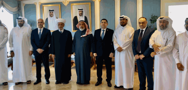 المفتي دريان التقى والوفد المرافق وزير الاوقاف القطرية ودعاه لزيارة لبنان