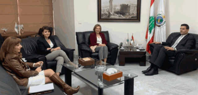 الحاج حسن عرض مع كلودين عون التعاون بين الوزارة والهيئة