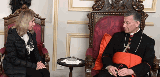 الراعي استقبل السفيرة الايطالية ووفداً من موظفي النافعة المستغنى عنهم