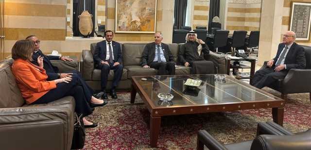 بالصور.. ميقاتي يجتمع مع سفراء اللجنة الخماسية في السرايا