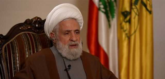 بالفيديو: نعيم قاسم يشارك بمراسم تشييع رئيسي ورفاقه في طهران