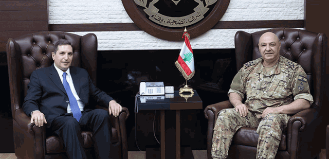 قائد الجيش عرض مع سافرنكوف الأوضاع في لبنان والمنطقة