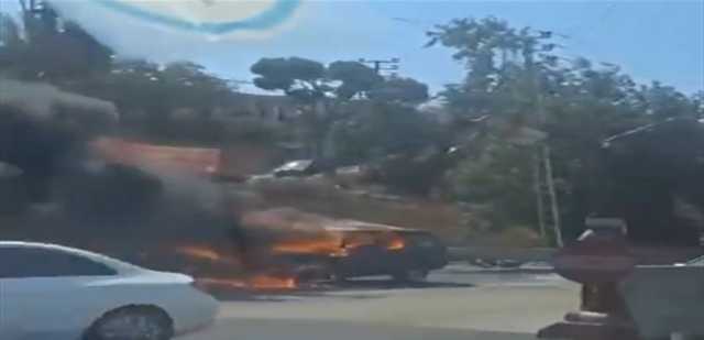 بالفيديو... ما حقيقة إستهداف سيارة على طريق بحمدون - صوفر؟