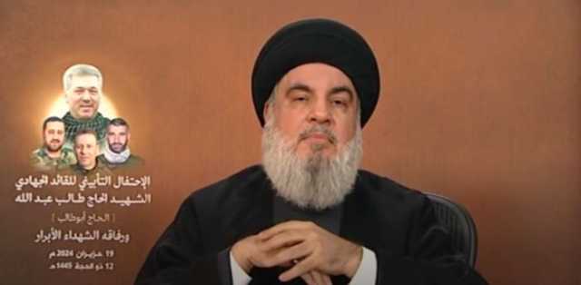 نصر الله: سنوقف إطلاق النار من الجنوب فور وقف القتال في غزة