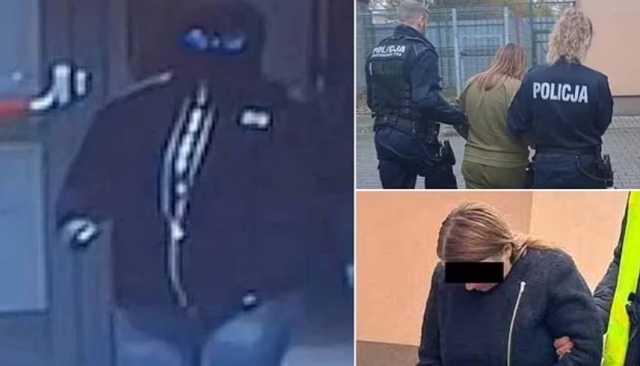 شاهد.. امرأة حامل تسرق بنكين وتورط زوجها دون علمه!