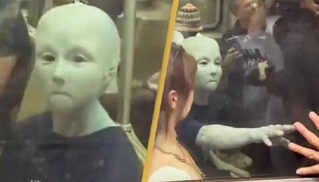 ظهور غريب لكائن فضائي في مترو نيويورك