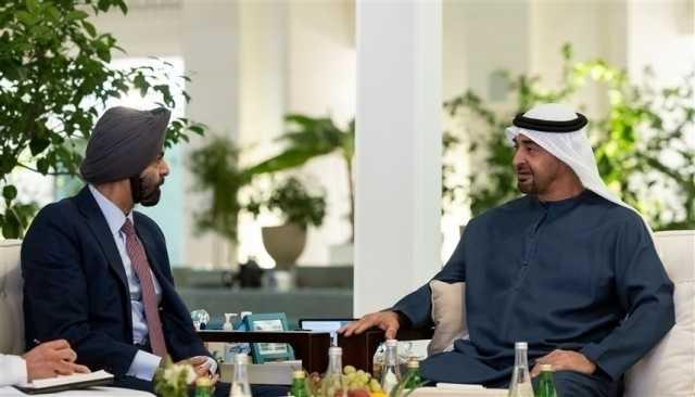 محمد بن زايد يستقبل رئيس مجموعة البنك الدولي