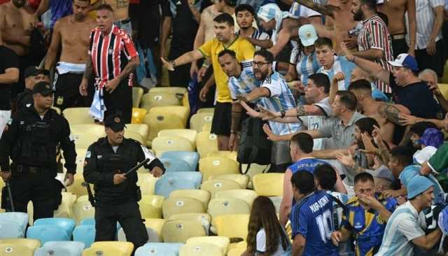 'فيفا' يحقق في شغب مباراة البرازيل والأرجنتين
