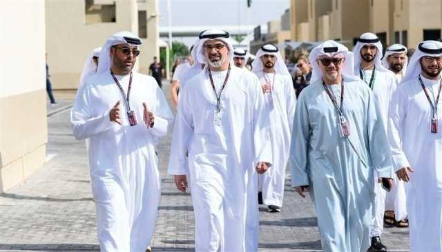 خالد بن محمد بن زايد يشهد فعاليات سباق جائزة الاتحاد للطيران الكبرى للفورمولا1