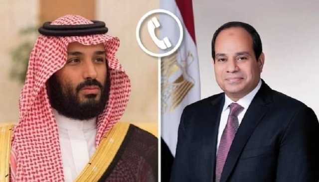 السيسي يتلقى اتصالاً هاتفياً من ولي العهد السعودي