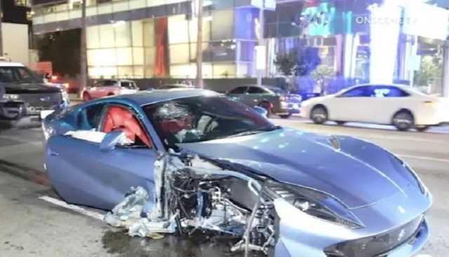 تحطم فيراري لنجم هوليودي بقيمة 568 ألف دولار في حادث اصطدام