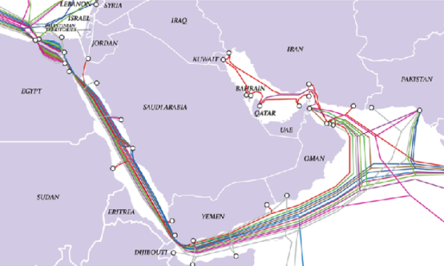 بيان من وزارة الاتصالات حول الكابلات في باب المندب