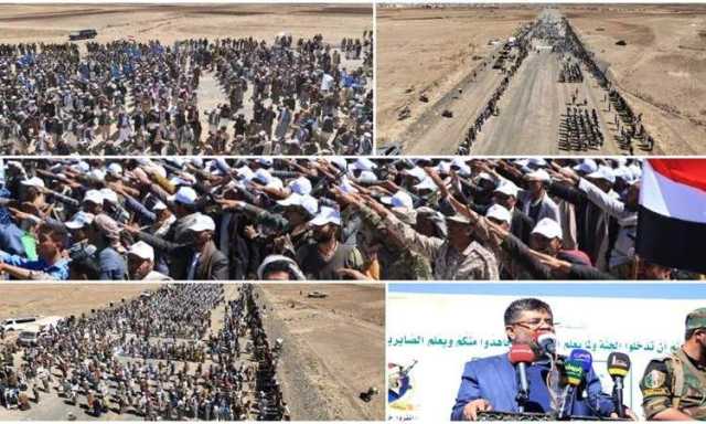 وقفة وعرض عسكري شعبي في بني مطر استعدادا للفتح الموعود