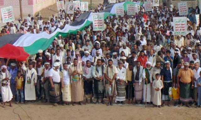 أبناء الحديدة يعلنون النفير في 21 ساحة لدعم الشعب الفلسطيني