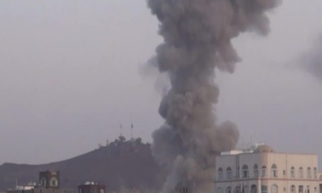 اصابة طفلين بغارة للعدوان السعودي الامريكي على حجة
