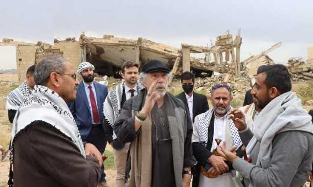 ضيوف اليمن المشاركون بمؤتمر فلسطين يطلعون على عدد من جرائم العدوان في صعدة