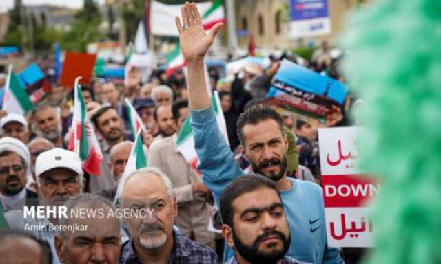 مسيرات في طهران تنديدا بجرائم العدو الإسرائيلي بحق الشعب الفلسطيني