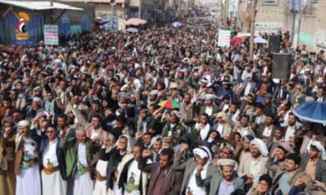 مسيرات حاشدة في ذمار نصرة لغزة ومواجهة العدوان الأمريكي