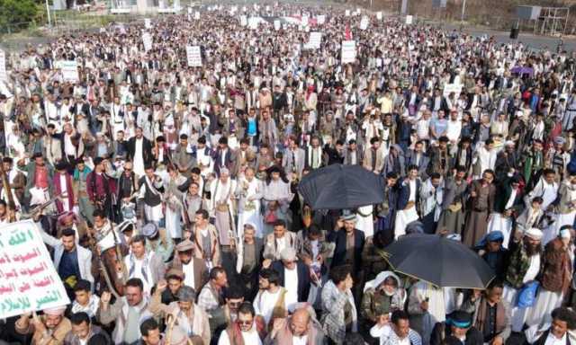 إب تشهد 190 مسيرة حاشدة ثباتا مع غزة ومباركة لانتصار إيران