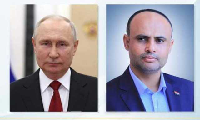 الرئيس المشاط يعزي الرئيس الروسي في ضحايا تحطم الطائرة المدنية