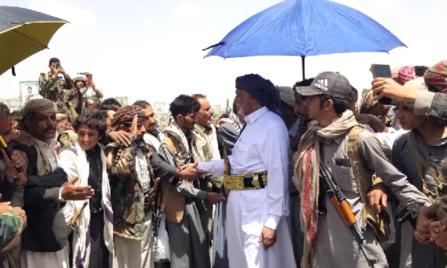 استقبال حافل للشيخ محمد الزايدي بصنعاء