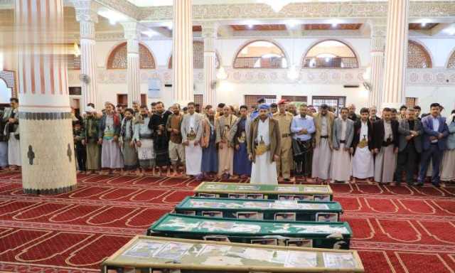 تشييع جثامين 4 من شهداء الوطن والقوات المسلحة والأمن في صنعاء