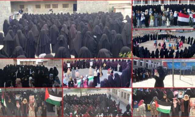 عشرات الوقفات النسائية في صنعاء وحجة بمناسبة الذكرى الثانية للطوفان