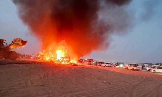 حادث مروع على طريق مأرب – العبر يودي بحياة 13 شخصًا