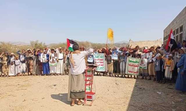 وقفات جماهيرية في حجة تأكيداً على الجاهزية لمواجهة أي تصعيد