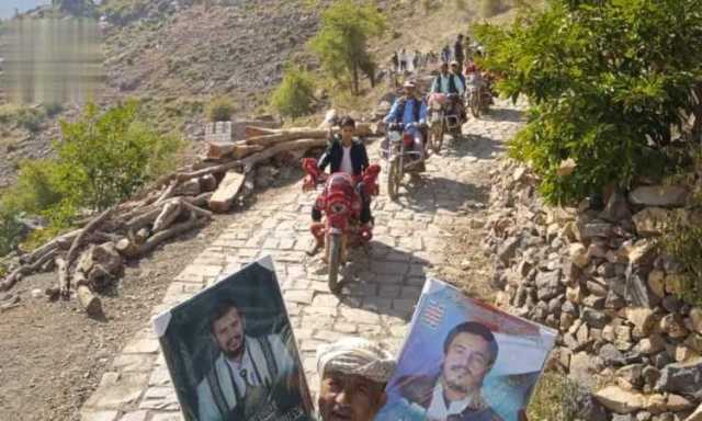 مسير بالدراجات النارية لخريجي دورات التعبئة بمديرية ملحان